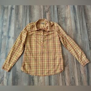 Cabela’s Yellow & Red Plaid Long Sleeve Shirt